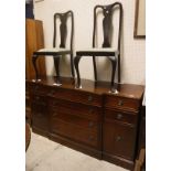 A modern mahogany sideboard,