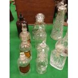 A collection of various pharmaceutical and other bottles including some labelled "potass.