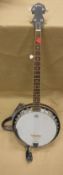 A Sonata rosewood cased 4½ string banjo