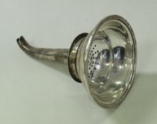 A 20th Century silver wine funnel stamped ".925 Silver" (by Bruce Russell, Guernsey 1989), 3.