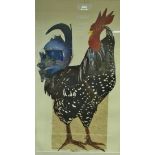 S B B "Ancona", a study of a cockerel, textured print, limited edition No'd.