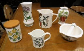 A collection of Portmeirion Pottery including Susan Willams Ellis Botanic Garden and Pomona