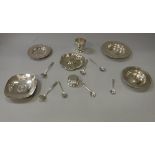 A collection of various small silver wares to include two modern Armada dishes,