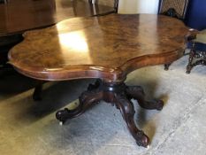 A Victorian walnut occasional table,