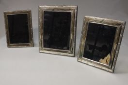 Three various modern silver photograph frames CONDITION REPORTS 20cm x 26cm 17cm x