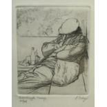 F GHEYS? "Edinburgh tramp" limited edition etching No'd 30/45 together with another limited edition