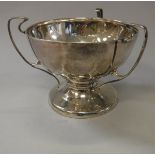 An Edwardian silver pedestal bowl in the Arts & Crafts taste,