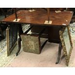 A 19th Century mahogany centre table together with an early Victorian mahogany framed and