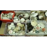 Five boxes of assorted decorative china wares etc