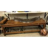 A 20th Century oak low side table/bench,