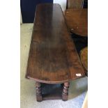 An oak wake table in the 18th Century manner,