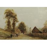 ANTHONY VANDYKE COPLEY FIELDING (1787-1855) "Village Scene",