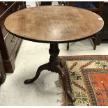 A George III mahogany tea table,