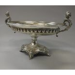 A late 19th Century German silver and silver gilt centre piece in the classical manner with figural