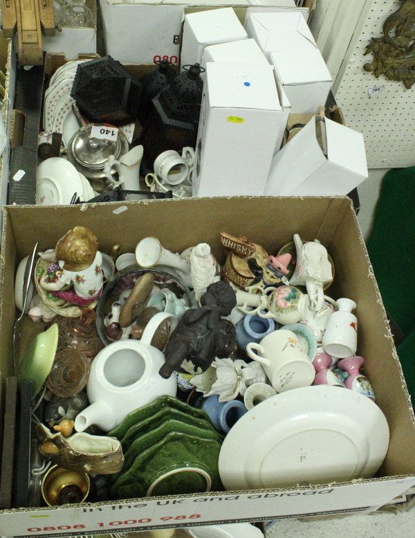 Six boxes of assorted decorative china and glasswares etc - Image 2 of 2