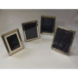 Four various modern silver photograph frames