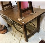 An oak refectory style table,