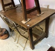 An oak refectory style table,