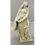 A 19th Century Nymphenburg blanc-de-chine figure of "The Mourning Madonna" after the original by