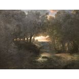 ATTRIBUTED TO FRANCIS DANBY (1793-1861) "Woodland Scene" oil on canvas unsigned