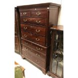 A 19th Century mahogany chest on chest CONDITION REPORTS Approx 182 cm high x 110 cm