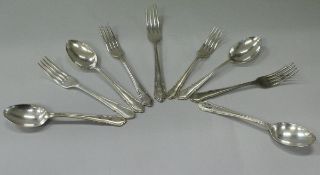 A quantity of plated cutlery