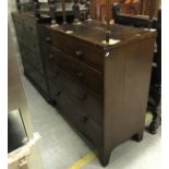 An Edwardian mahogany chest of two short over three long drawers together with a Victorian mahogany