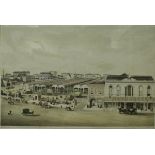 AFTER HENRY GRITTEN "The Eastern Market from the top of Whittington Tavern" colour lithograph by J.