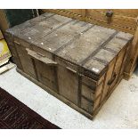 A 20th Century Indian iron bound teak trunk