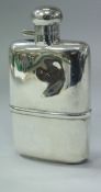 A George V silver hip flask (by Aitken Brothers,