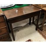 A 19th Century mahogany tea table on squared legs