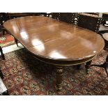 A mahogany D end dining table,