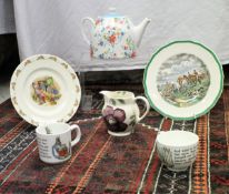 A collection of various childrens and other china ware to include Wedgwood and Barlaston Peter