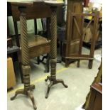 A wooden Windsor & Newton of London artist's easel together with a pair of Victorian mahogany
