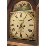 A 19th Century oak and inlaid cased longcase clock,