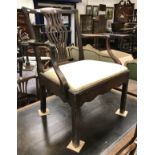 Three various 18th/early 19th Century Chippendale style provincial dining chairs,