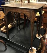 A late 18th Century oak side table,