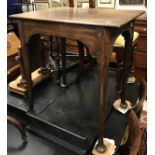 A late 18th Century oak side table,