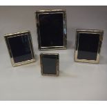 Four various modern silver photograph frames