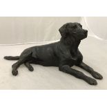 BELINDA SILLARS "Recumbent labrador" chocolate patinated bronze signed within the casting and No'd