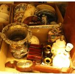 Two boxes of sundry china,