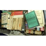 A quantity of various railway books including "Bradshaw's Railway Guides" 1950's etc,