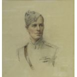 WINIFRED ANDERSON "Officer of the Royal Flying Corps", a portrait study head and shoulders,