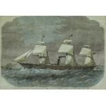 A collection of five hand-coloured engraved plates "Sail and Steam" taken from Illustrated London