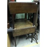 A 19th Century mahogany drop leaf Pembroke table with end drawer on square moulded supports and an