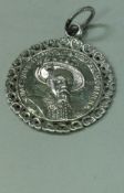 A James I silver 1604 medallion commemorating Peace with Spain,