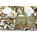 Six boxes of assorted decorative china and glasswares etc