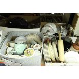 Five boxes of assorted decorative china and glass ware