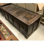 A 17th Century oak coffer,