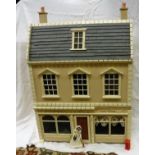 A modern painted dolls house in the Georgian style "The Brasshopper No.